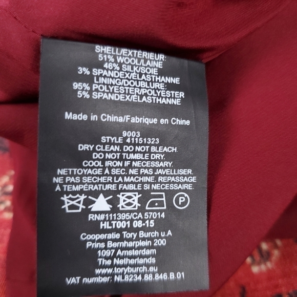 New Tory Burch Silk Wool Aztec Print Skirt Sz 10 - Picture 11 of 12